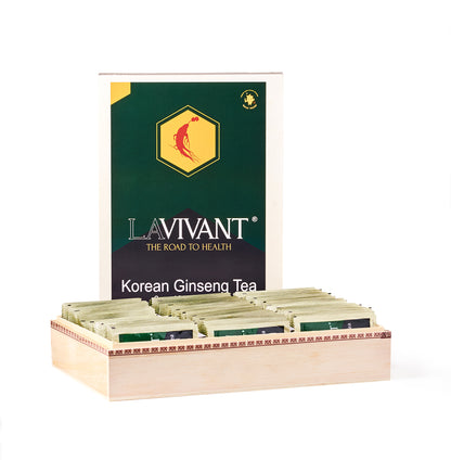 LA VIVANT ginseng granulated tea, wooden box, 100 pcs