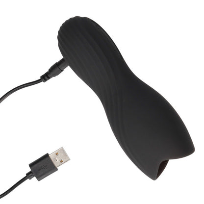 Loveline Vibrating Masturbator Sleeve Licorice Black