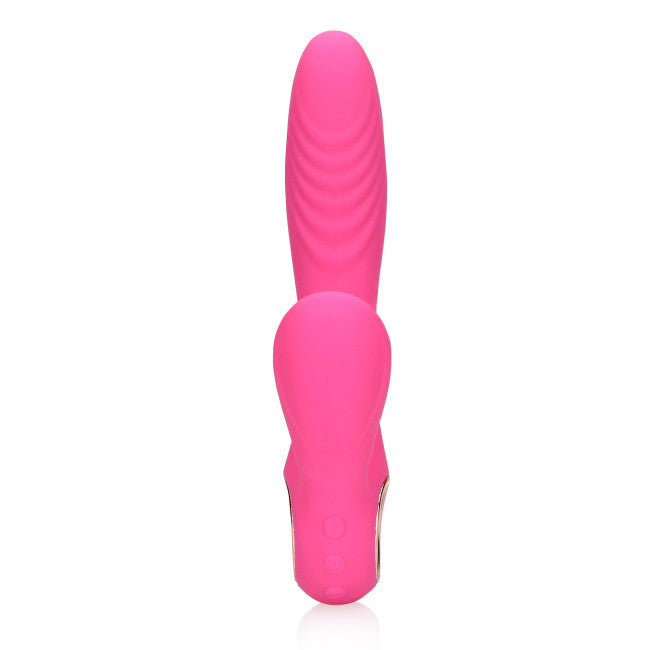 Loveline Tongue Flickering & Heating Rabbit Vibrator Exuberant Pink