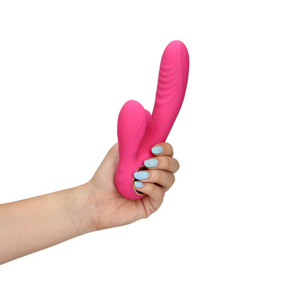 Loveline Tongue Flickering & Heating Rabbit Vibrator Exuberant Pink
