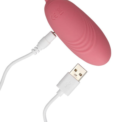 Loveline Ultra Soft Silicone Egg Vibrator with Remote Control Pink Arabesque