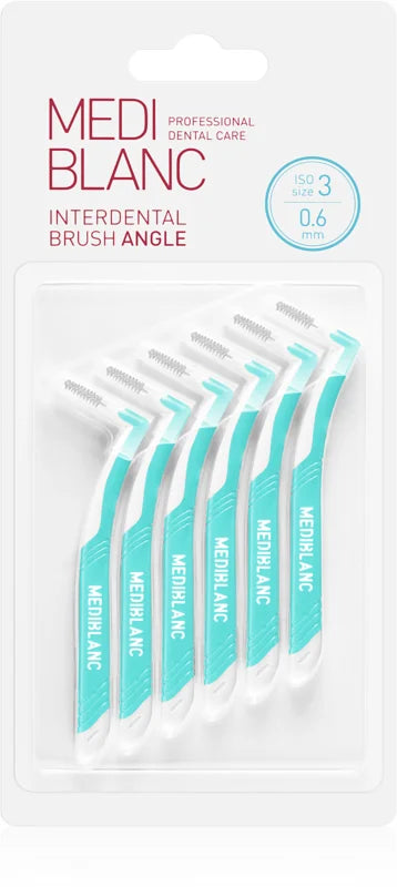MEDIBLANC Interdental brush Angle 0,6 mm Blue 6 pcs
