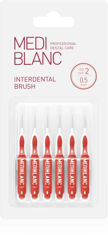 MEDIBLANC Interdental Brush 0,5 mm Red 6 pcs