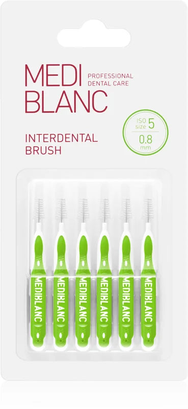 MEDIBLANC Interdental Brush 0,8 mm Green 6 pcs
