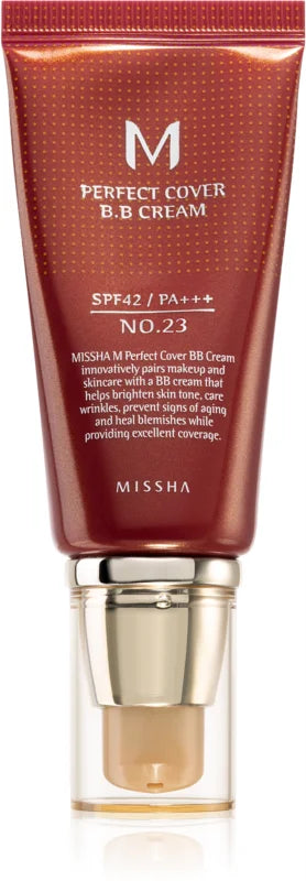 Missha M Perfect Cover BB cream with high UV protection SPF42/PA+++; 50 ml