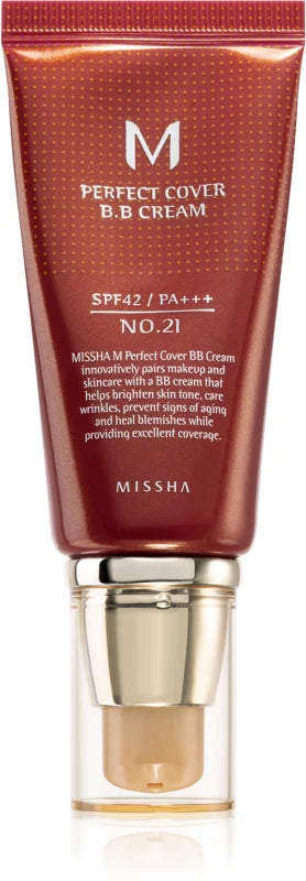 Missha M Perfect Cover BB cream with high UV protection SPF42/PA+++; 50 ml