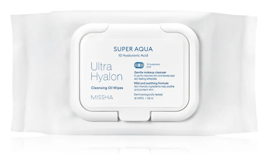 Missha Super Aqua 10 Hyaluronic Acid Make-up removal wipes 30 wipes