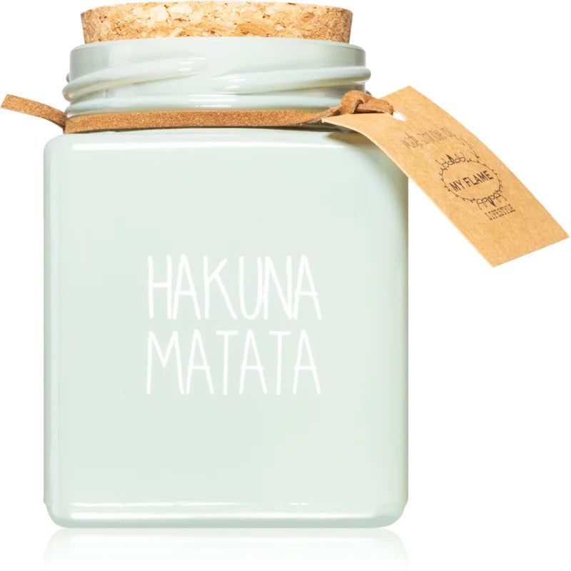 My Flame Minty Bamboo Hakuna Matata scented candle 6x9 cm