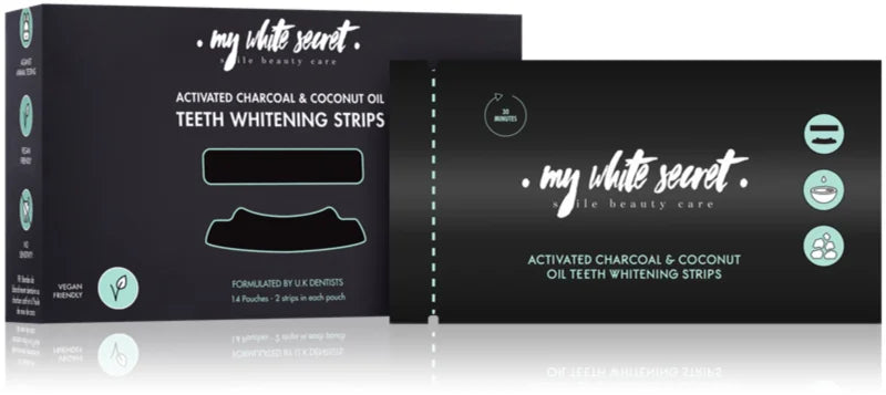 My White Secret Charcoal and Coconut Oil Teeth Whitening Strips