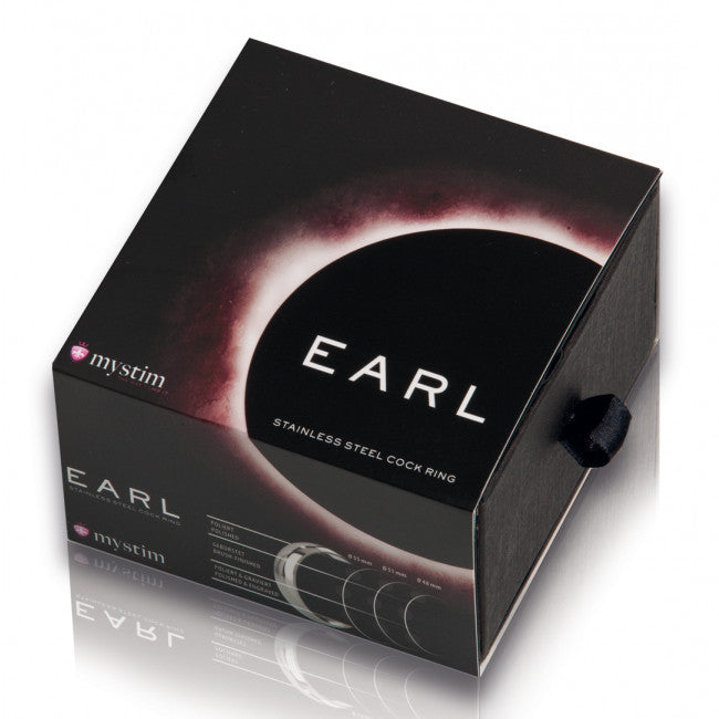 Mystim His Ringness The Earl Round Cock Ring 55mm Brushed