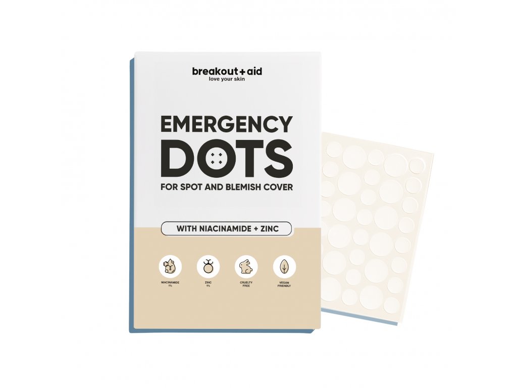 Breakout+aid Emergency Dots Acne patches with niacinamide and zinc 72 pcs