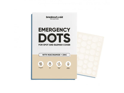 Breakout+aid Emergency Dots Acne patches with niacinamide and zinc 72 pcs