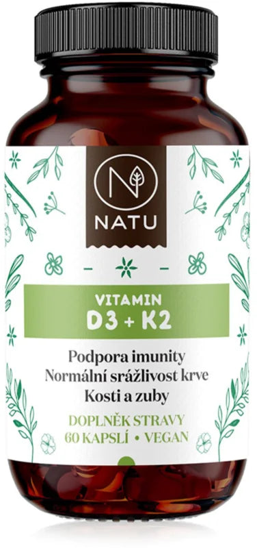 NATU Vitamin D3 + K2 - 60 capsules