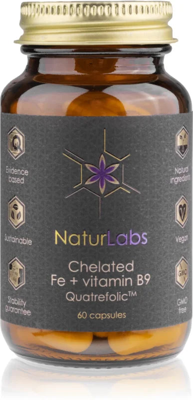 NaturLabs Chelated Fe + Vitamin B9 - 60 capsules