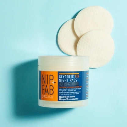 NIP+FAB Glycolic Fix Extreme Night cleansing face swabs 60 pcs