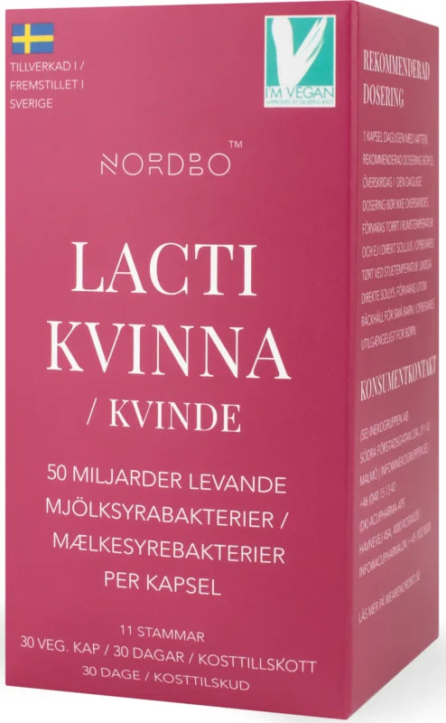 Nordbo Lacti Kvinna Probiotic complex for women 30 capsules