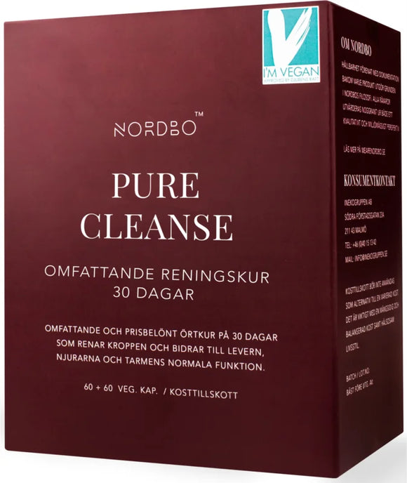 Nordbo Pure Cleanse Night detox cure 120 capsules