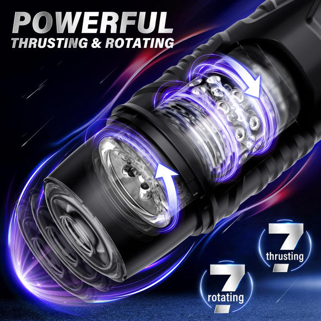 SuperLove Powerful Automatic Rotating & Thrusting Masturbator Black – My  Dr. XM