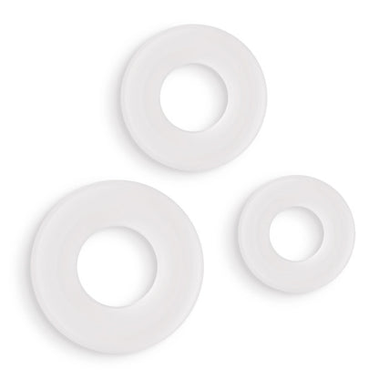 NS Novelties Firefly 3pc Bubble Rings White