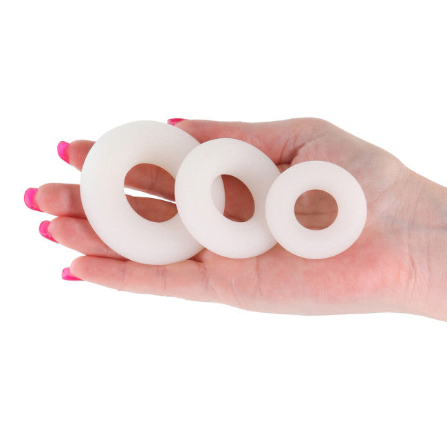 NS Novelties Firefly 3pc Bubble Rings White