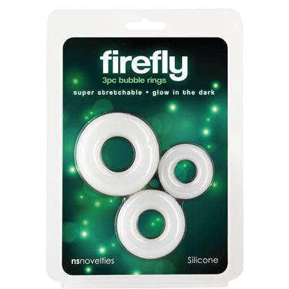 NS Novelties Firefly 3pc Bubble Rings White