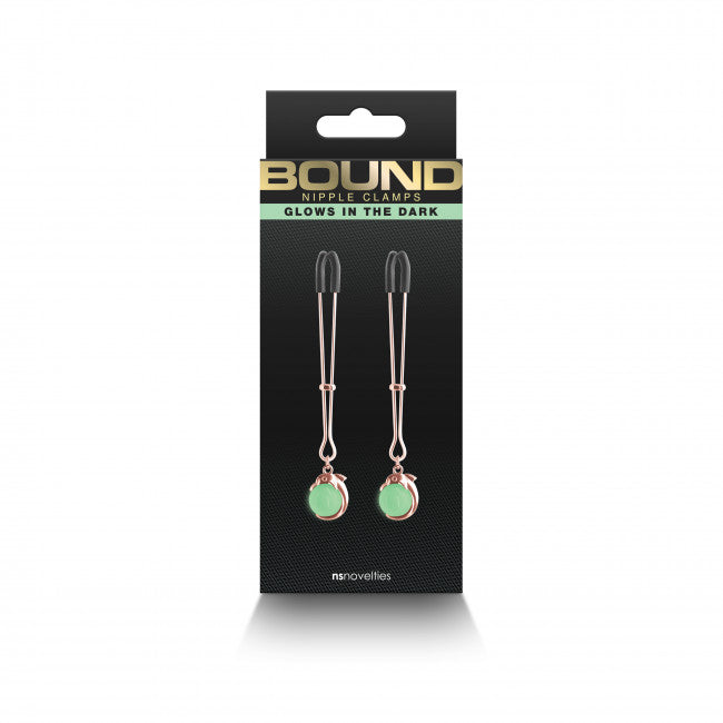 NS Novelties Bound Nipple Clamps G1 Rose Gold
