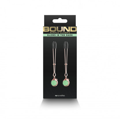 NS Novelties Bound Nipple Clamps G1 Rose Gold