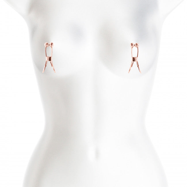 NS Novelties Bound Nipple Clamps C1 Rose Gold