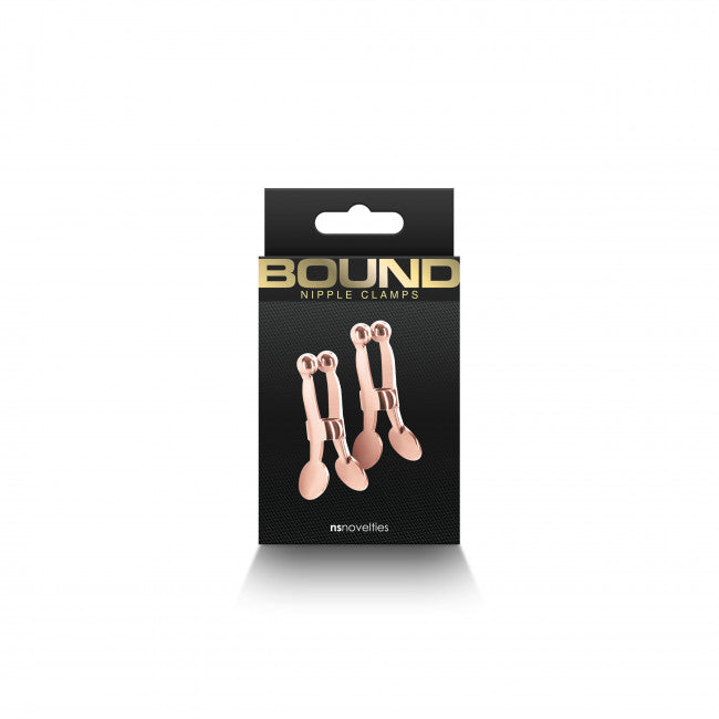 NS Novelties Bound Nipple Clamps C1 Rose Gold