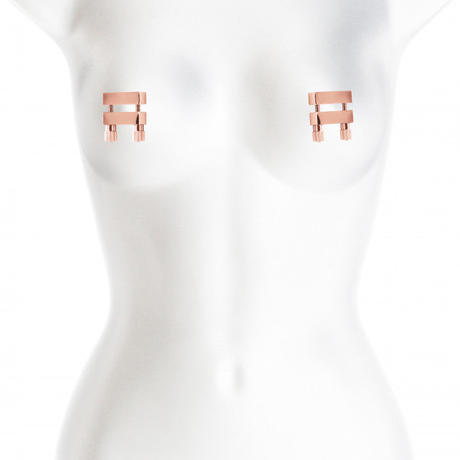 NS Novelties Bound Nipple Clamps V1 Rose Gold