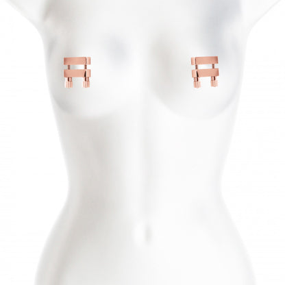 NS Novelties Bound Nipple Clamps V1 Rose Gold