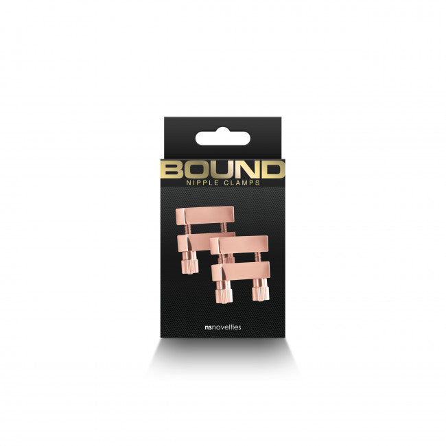 NS Novelties Bound Nipple Clamps V1 Rose Gold