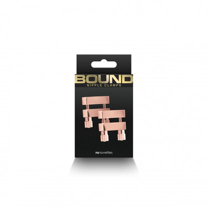 NS Novelties Bound Nipple Clamps V1 Rose Gold