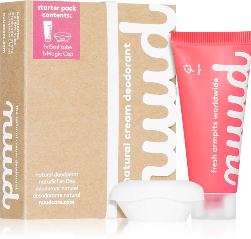 nuud Starter Pack Red Natural Creamy Deodorant 15 ml + Magic Cap Free