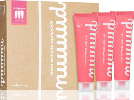 nuud Wholelottanuud Pack Natural Creamy Deodorant 3x40 ml