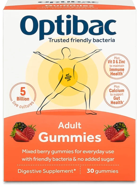 Optibac Adult Gummies Digestive Supplement 30 Mixed berry gummies
