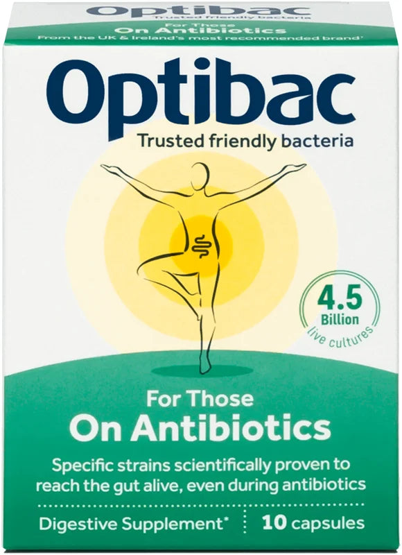 Optibac On Antibiotics Digestive Supplement 10 capsules