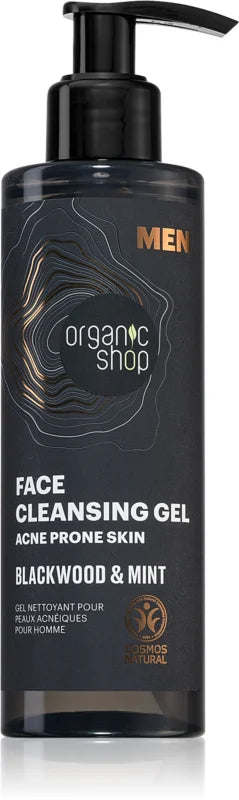 Organic Shop Men Blackwood & Mint Face Cleansing gel 200 ml