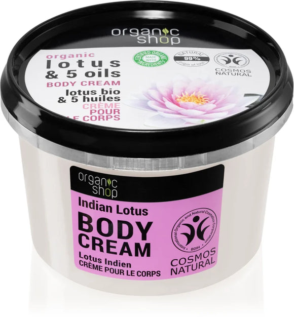Organic Shop Organic Lotus & 5 Oils body cream 250 ml
