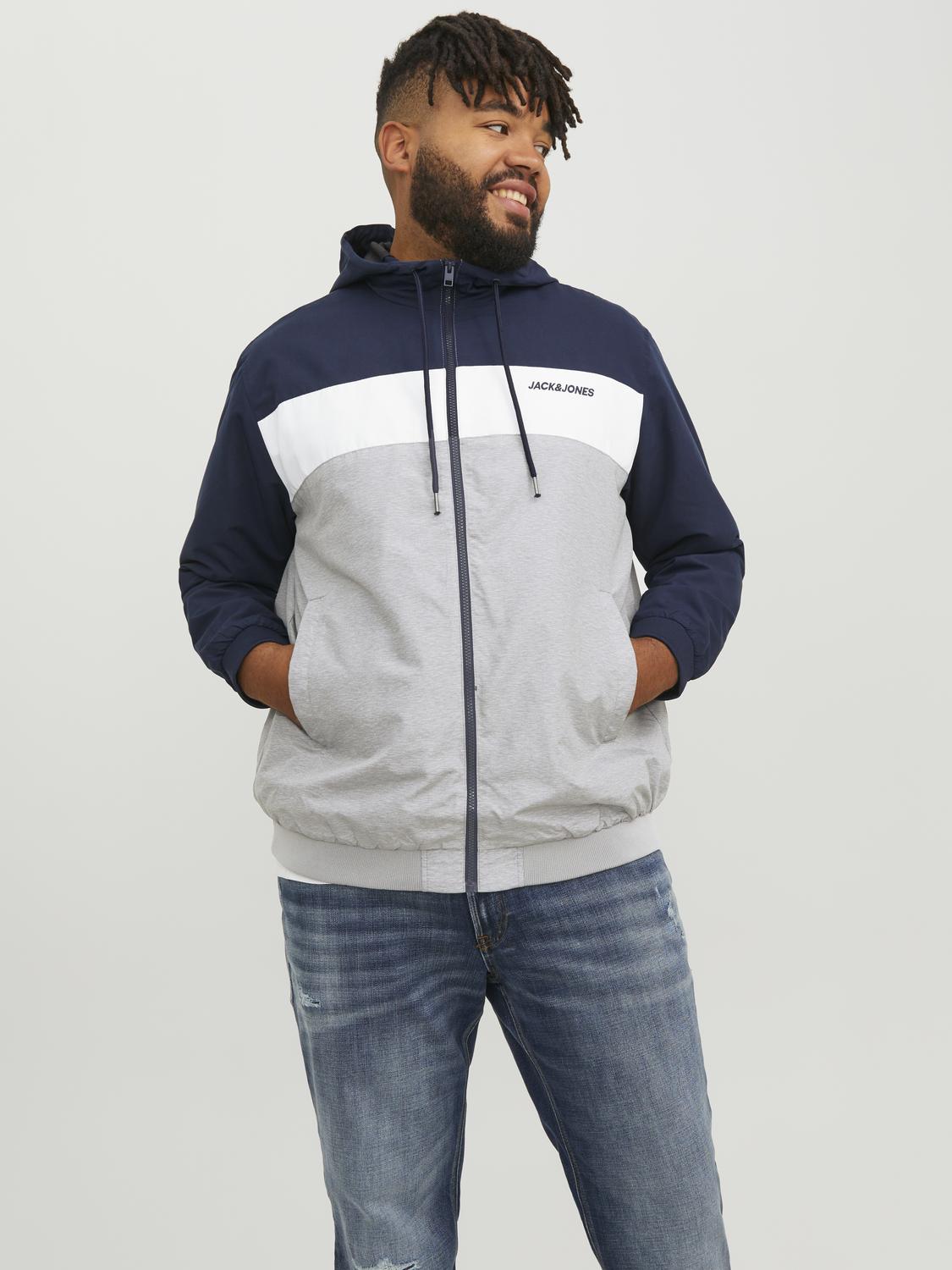 Jack&Jones PLUS JJERUSH men's jacket Navy Blazer