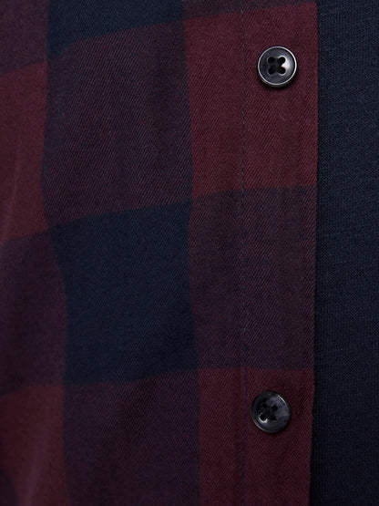 Jack&Jones PLUS Men's shirt JJEGINGHAM Loose Fit Port Royale