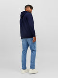 Jack&Jones PLUS Men's sweatshirt JJELOGO Regular Fit Navy Blazer