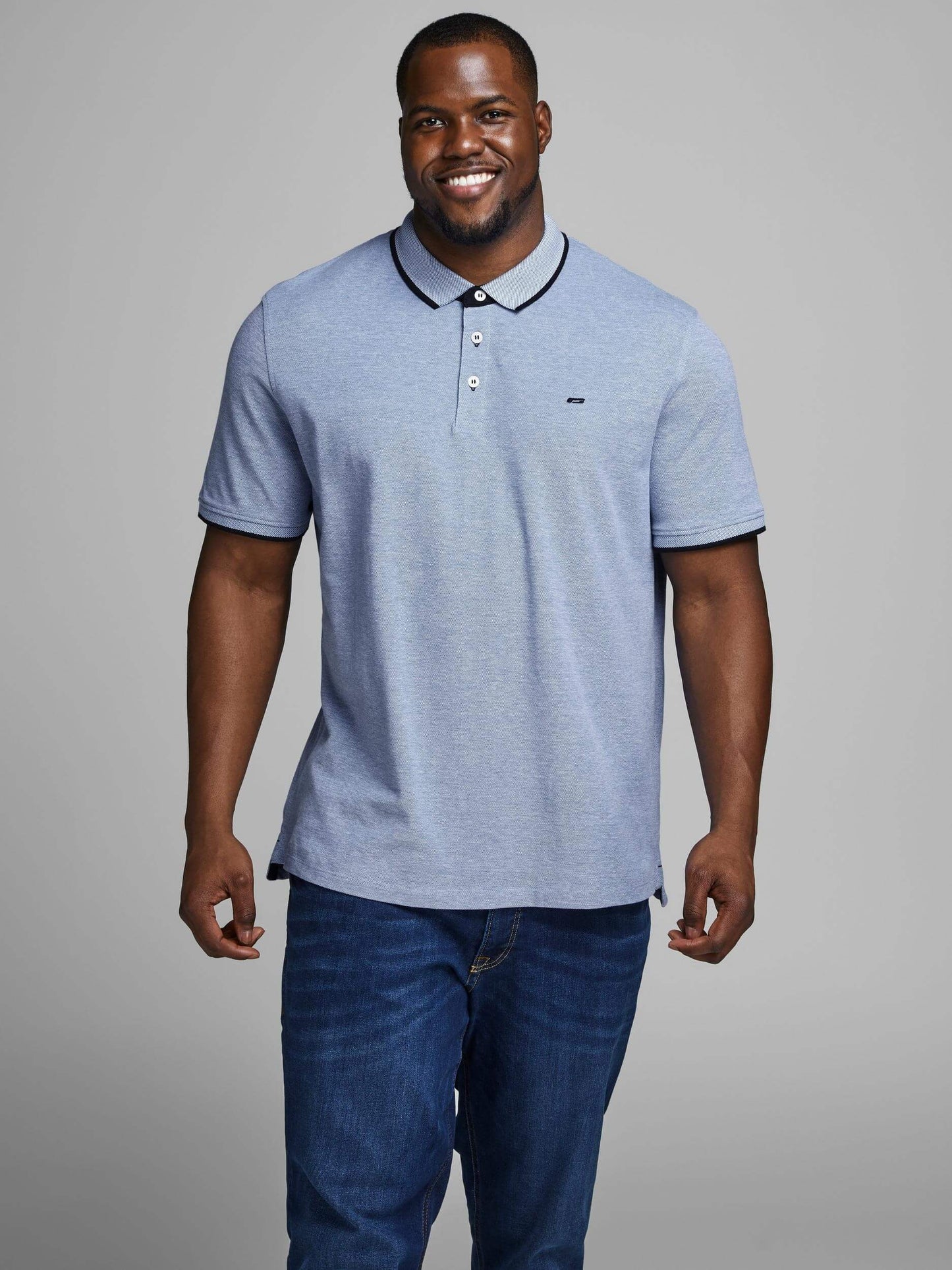 Jack&Jones PLUS Men's Slim Fit Polo Shirt JJEPAULOS