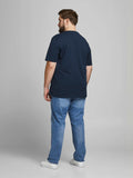 Jack&Jones PLUS Men's T-shirt JJECORP Regular Fit Navy Blazer