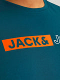 Jack&Jones PLUS Men's T-shirt JJECORP Slim Fit Deep Teal