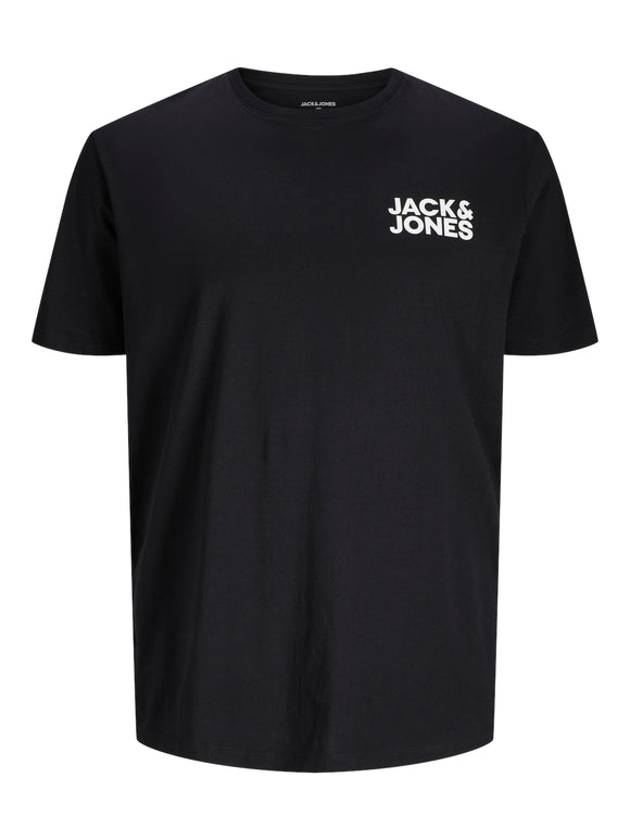 Jack&Jones PLUS Men's T-shirt JJELOGO Regular Fit Black