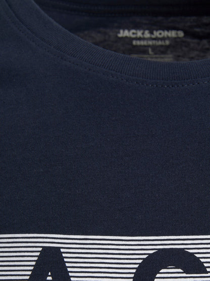 Jack&Jones PLUS Men's T-shirt JJELOGO Regular Fit Navy Blazer Play 4