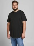 Jack&Jones PLUS Men's T-shirt JJENOA Long Line Fit Black