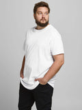 Jack&Jones PLUS Men's T-shirt JJENOA Long Line Fit White