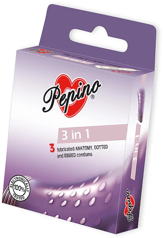 Pepino 3 in 1 condoms 3 packs x 3 pcs